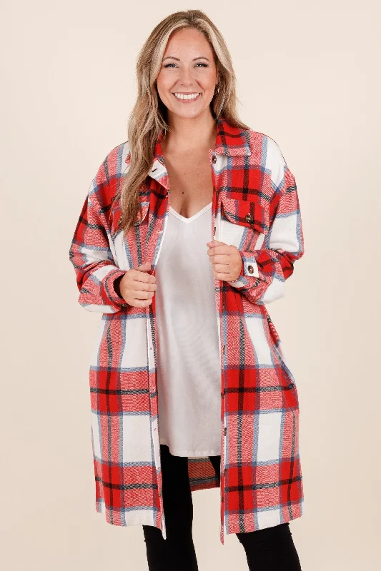 Everyday Outfits Lovely Perfection Coat, Red