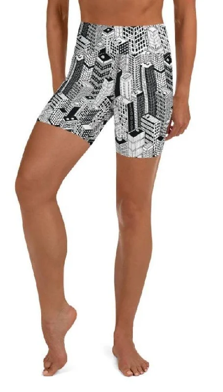 Manhattan View Yoga Shorts