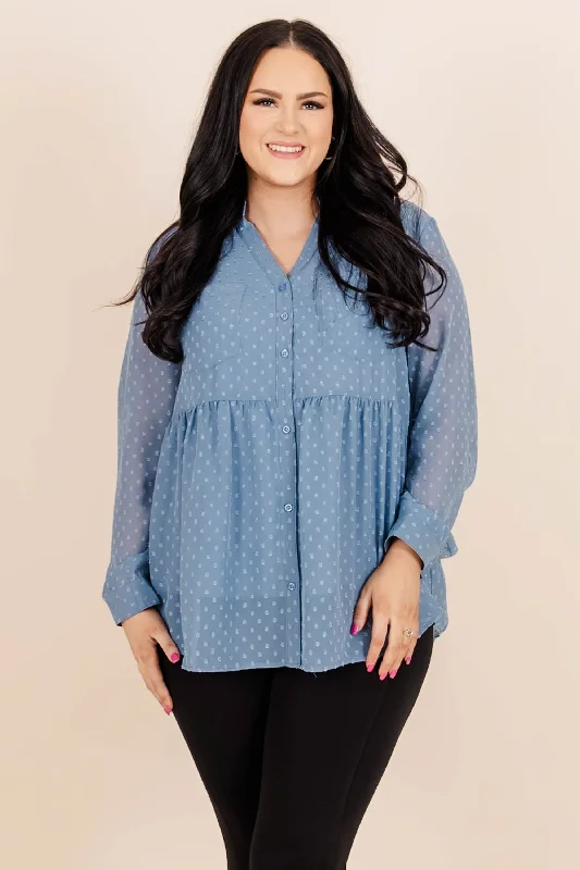 Creative Prints Meet Me In the Daylight Top, Denim