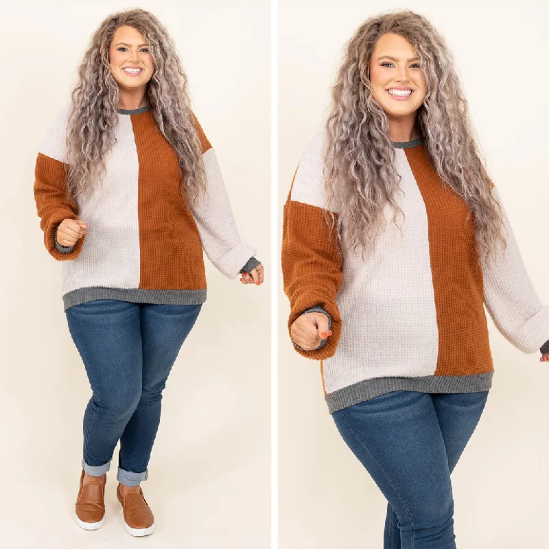 British Style Mindless Thinking Sweater, New Camel