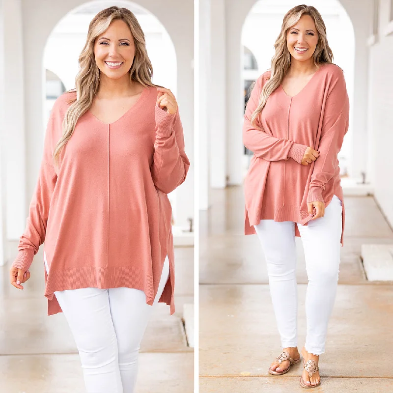 Easy Chic Miss Who I Was Sweater, Ash Rose