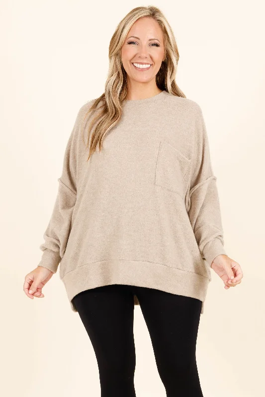 Urban Style More Of Me Sweater, Heather Cocoa