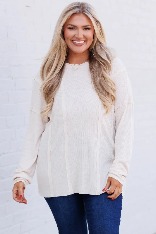 Perfect Tailoring Morning Love Top, Cream