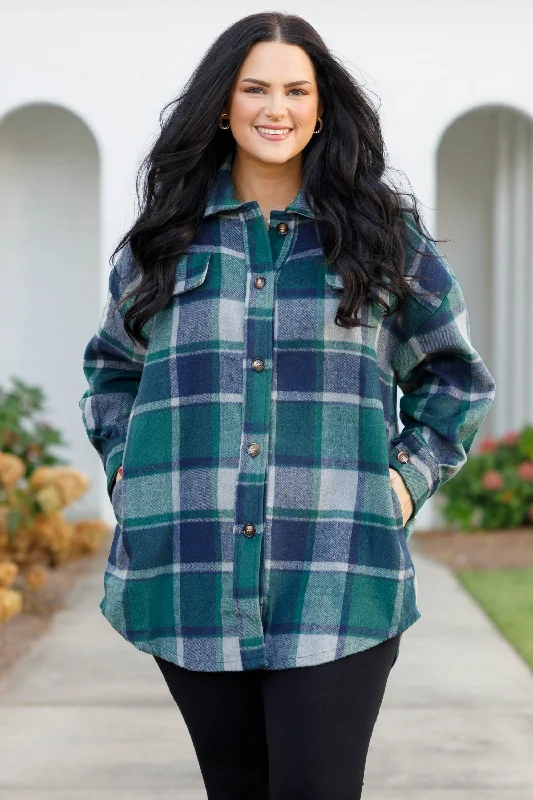 Single-shoulder Neck Design My Time With You Shacket, Olive