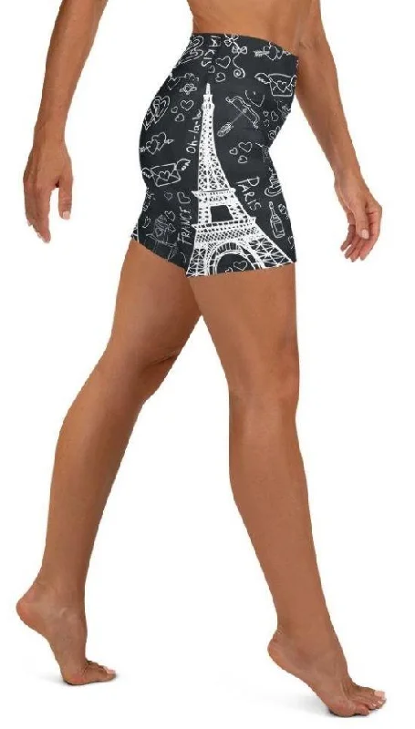 Paris Memories Yoga Shorts