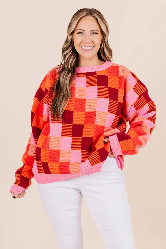 Patchwork Princess Sweater, Pink