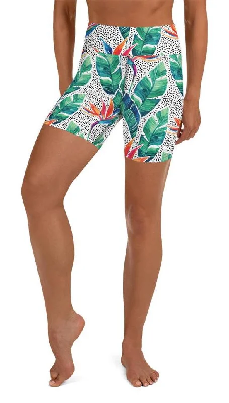 Cozy Outfit Polka Dot Floral Yoga Shorts