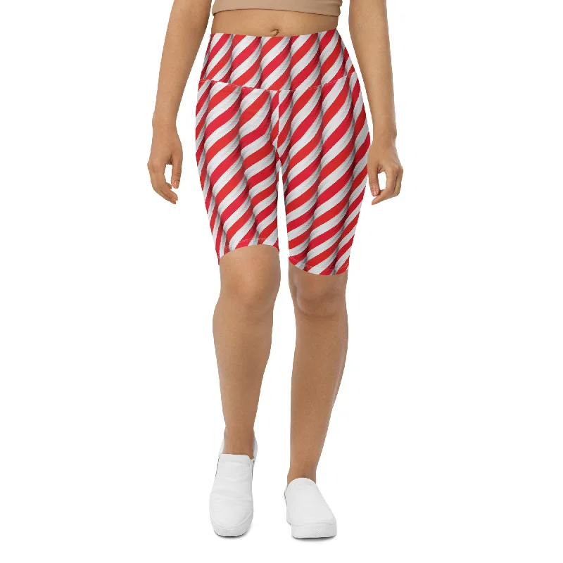 Urban Sense Real Candy Cane Biker Shorts