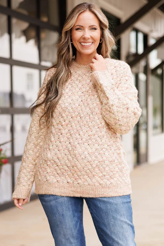 Modern City Remember This Moment Sweater, Blush
