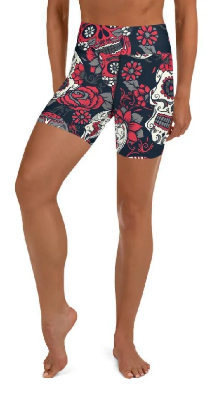 Everyday Comfort Sugar Skull Yoga Shorts