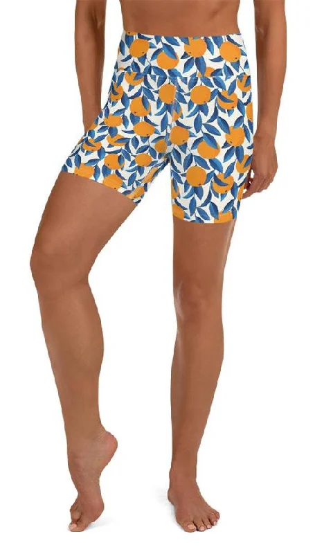 Modern City Sweet Tangerine Yoga Shorts