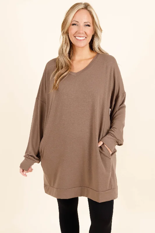 French Style Take It All Tunic, Mocha