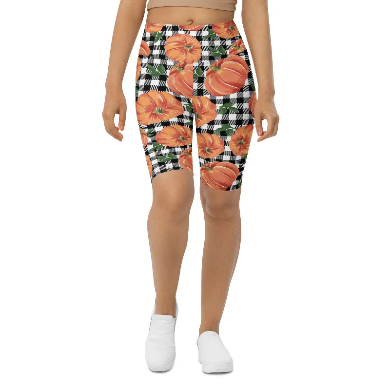 Classic Thanksgiving Pumpkins Biker Shorts