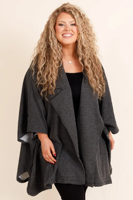 Fresh And Natural Things I Never Told You Jacket, Charcoal