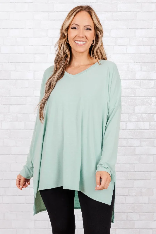 Soft Clothing What About You Top, Light Green