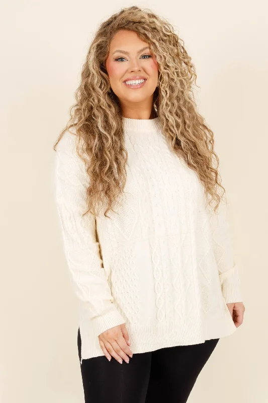 Fashion Pioneer Wooly Wonder Sweater, Cream