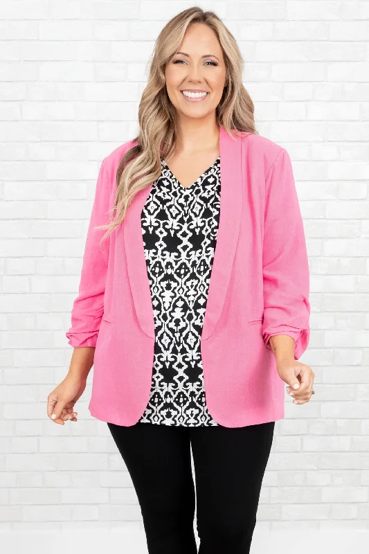 Working In Style Jacket, Pink